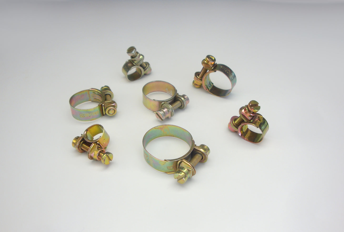 Norma Spannbacken- Schlauchschellen , gelb verzinkt (DIN 3017)