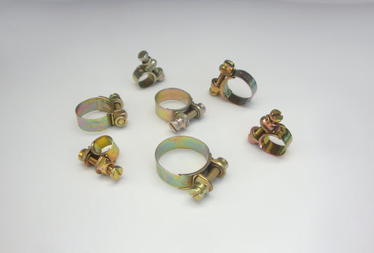 Norma Spannbacken- Schlauchschellen , gelb verzinkt (DIN 3017)