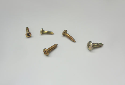 Blechschrauben mit Linsenkopf , gelb verzinkt (DIN 7981)