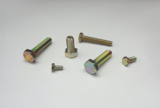 Sechskantschrauben mit Vollgewinde, gelb verzinkt, 8.8 (DIN 933)