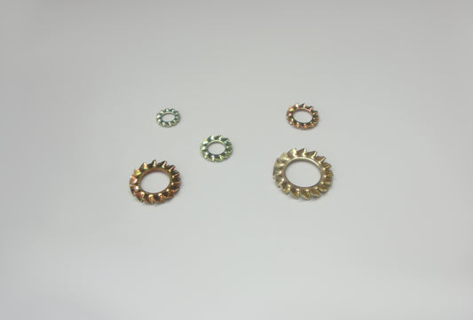 Fächerscheiben , gelb verzinkt (DIN 6798)