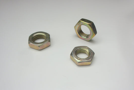 Flachmuttern (DIN 439) , gelb verzinkt , Normal- und Feingewinde