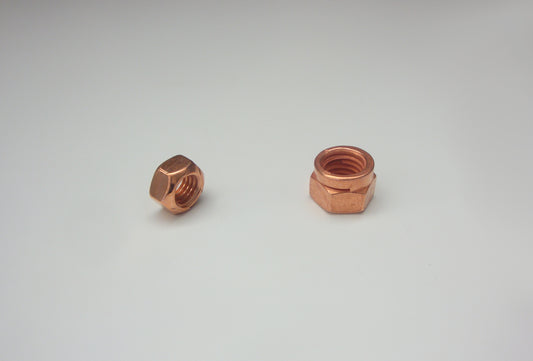 Muttern verkupfert für Auspuffanlage , Krümmer etc.