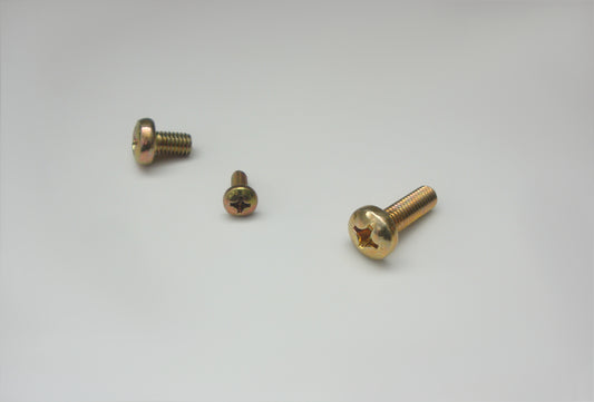 Linsenschrauben mit Kreuzschlitz (DIN 7985), gelb verzinkt