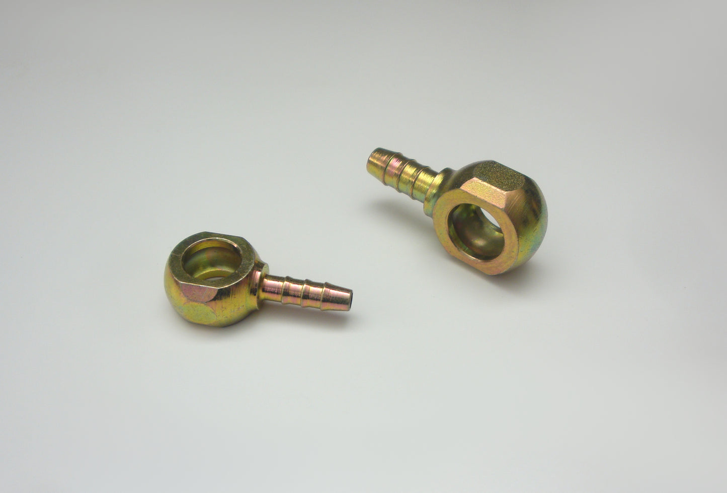 Ringaugen (Schlauchnippel) für Benzinleitungen, gelb verzinkt