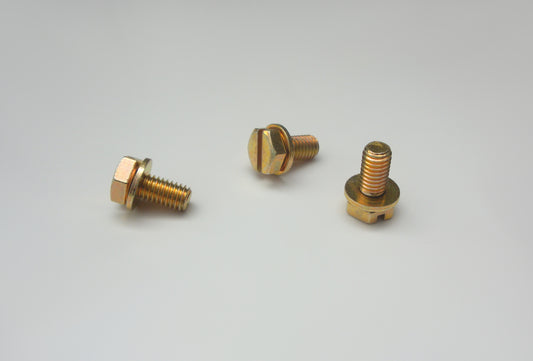 Kombischrauben (Sechskant) mit Scheibe , gelb verzinkt