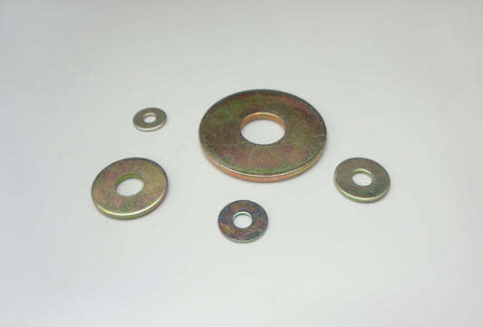 Unterlegscheiben großer Durchmesser , gelb verzinkt (DIN 9021)