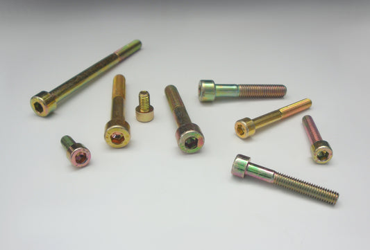 Zylinderschrauben mit Innensechskant, gelb verzinkt, 8.8 (DIN 912)